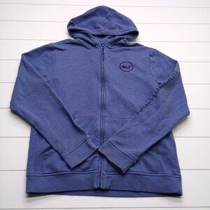 Vineyard Vines Boys XL 16 Blue Zip Hoodie Coastal Preppy Ivy Whale Logo